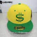 casquette plate hiphop brodée jaune et verte